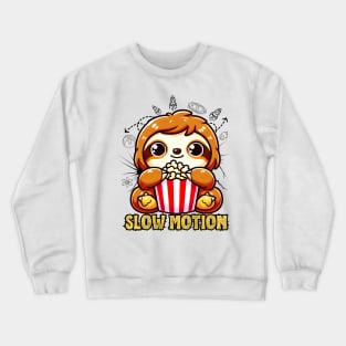 Popcorn space with sloth Crewneck Sweatshirt